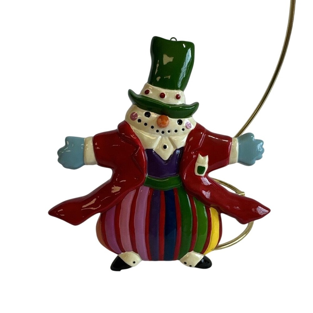 Dept. 56 Vintage Brightly Colored  Snowman‎ Ornament Tag